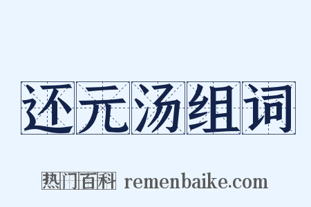 还元汤组词是什么意思的图片